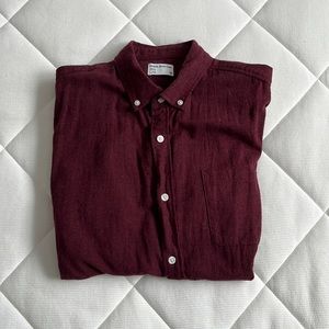 Frank and Oak Burgundy Dress shirt